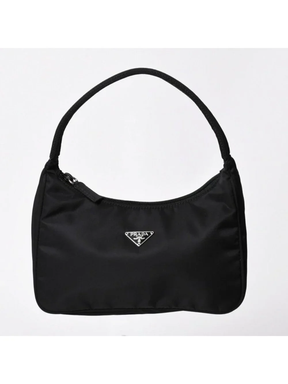 Prada Hobo Handbag Nylon Black